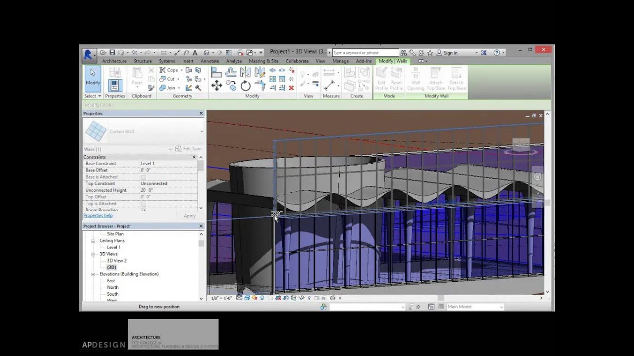 Customize Curtain Walls Revit 2015 Youtube