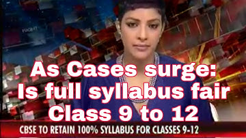 Cbse big news, Class 9to 12|Syllabus reduction 2021-22|Is full syllabus fair, Exam online or cancel