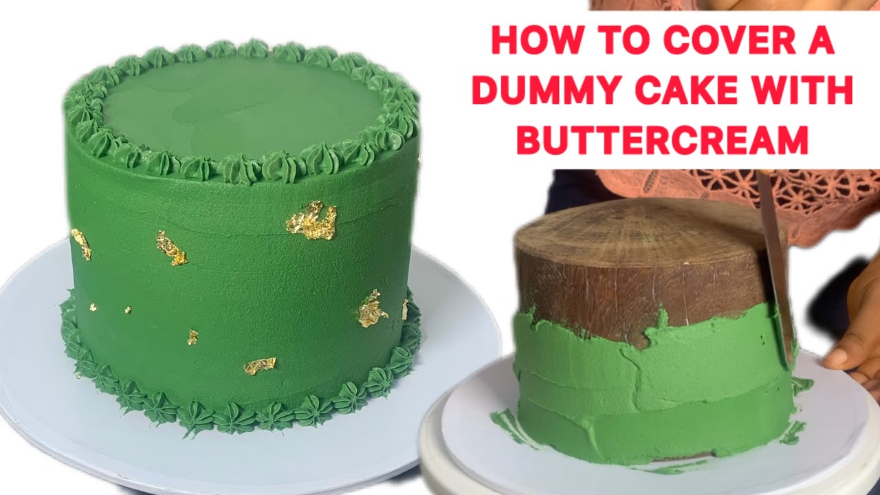 КАК ПОКРЫТЬ ТОРТ-МУЛЯЖКУ СЛИВОЧНЫМ КРЕМОМ | Украшение торта-муляжа для начинающих