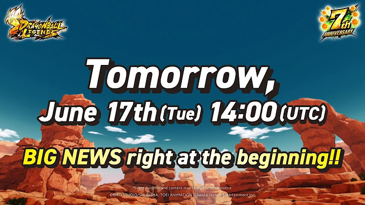 [LEGENDS INFORMATION] 7th Anniv Special ed. vol.2 Countdown Trailer | DRAGON BALL LEGENDS