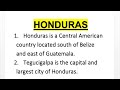 Write ten line essay on honduras in english  ahb education