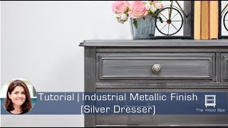 How to Make this Industrial Metallic Finish (Silver Dresser) - Speedy Tutorial #20