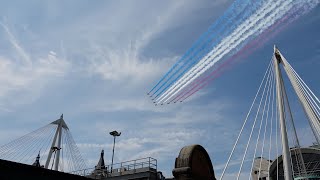 Military Flypast Over London, Trooping The Colour 2018.