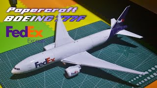 BOEING 777F (FREIGHTER) FEDEX EXPRESS PAPERCRAFT/PAPERMODEL