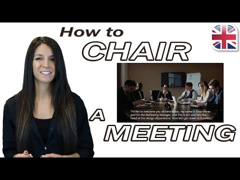 How To Chair A Meeting Example | in 2022