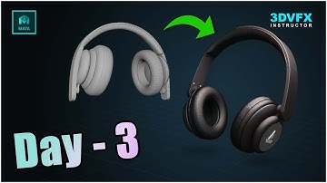 #mastering  Headphone Modeling in Maya: Step-by-Step Guide for Beginners part-3