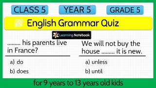 English Grammar Quiz for Class 5 । English Grammar Questions for Class 5 screenshot 1