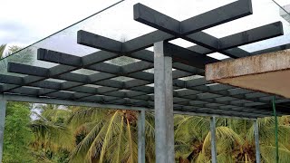 how to install glass pergola | pergola glass roof installation