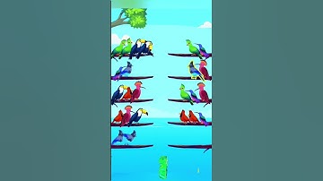 Bird Sort - Color Puzzle 🧩🧩🧩🎮😁 #shorts #video #game