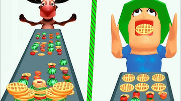 Pancake Rush 🌈🍓🤤 New Update All level Gameplay Android, iOs | 13