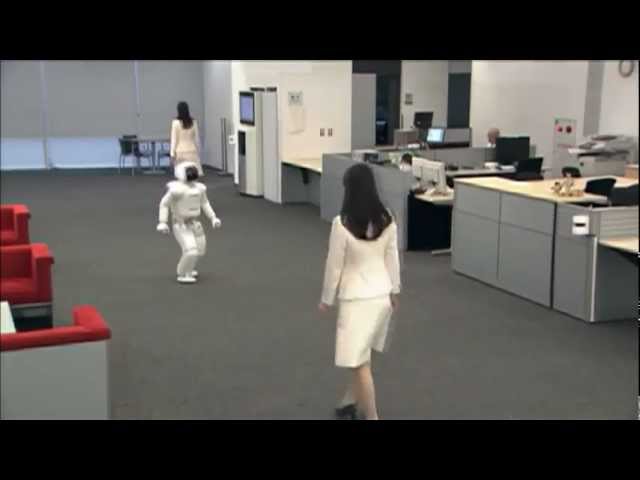 2012 ASIMO Humanoid Robot - Walking amond people - YouTube