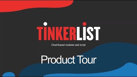 TinkerList Product Tour: TV Rundown & Automation