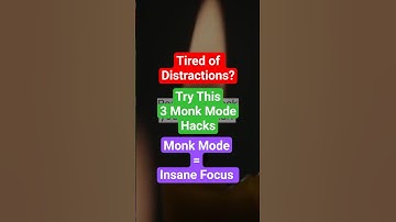 Tired of Distractions? 3 Monk Mode Hacks for Insane Focus! #MonkMode