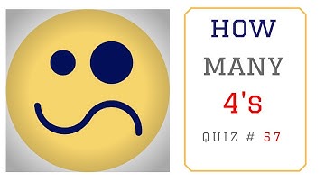 Math Puzzles with Answers in 60 seconds - How many 4