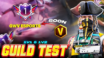 FREE FIRE LIVE CUSTOM ROOM || V-BADGE GUILD TEST 1V2 1V3 & 1V4 #live #freefirelive #guildtest