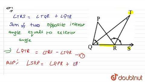 In Fig. 6.44, the side QR of `triangle PQR` is produced to a point S. |Class 9 Math |Doubtnut