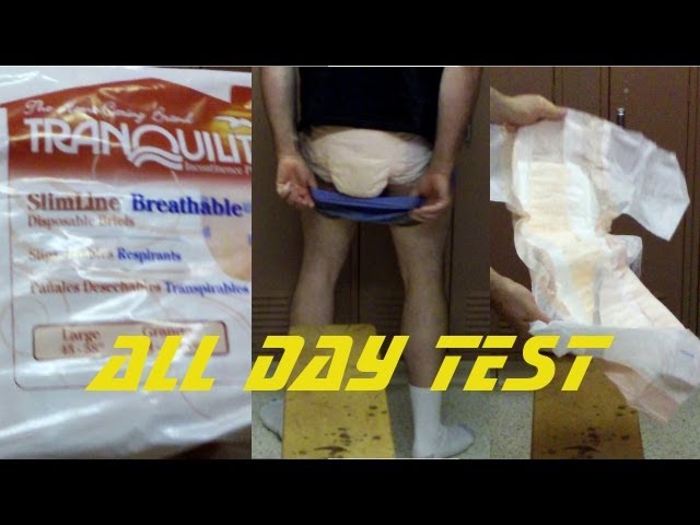 wearing Tranquility Slimline® Breathable adult diapers. Test and review 