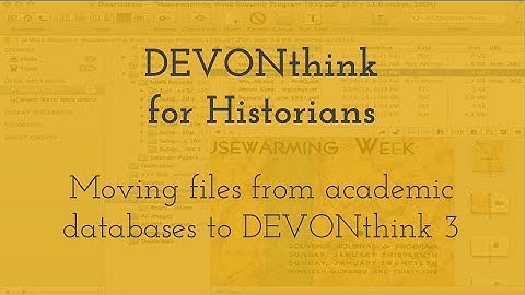 Moving files from academic databases to DEVONthink 3
