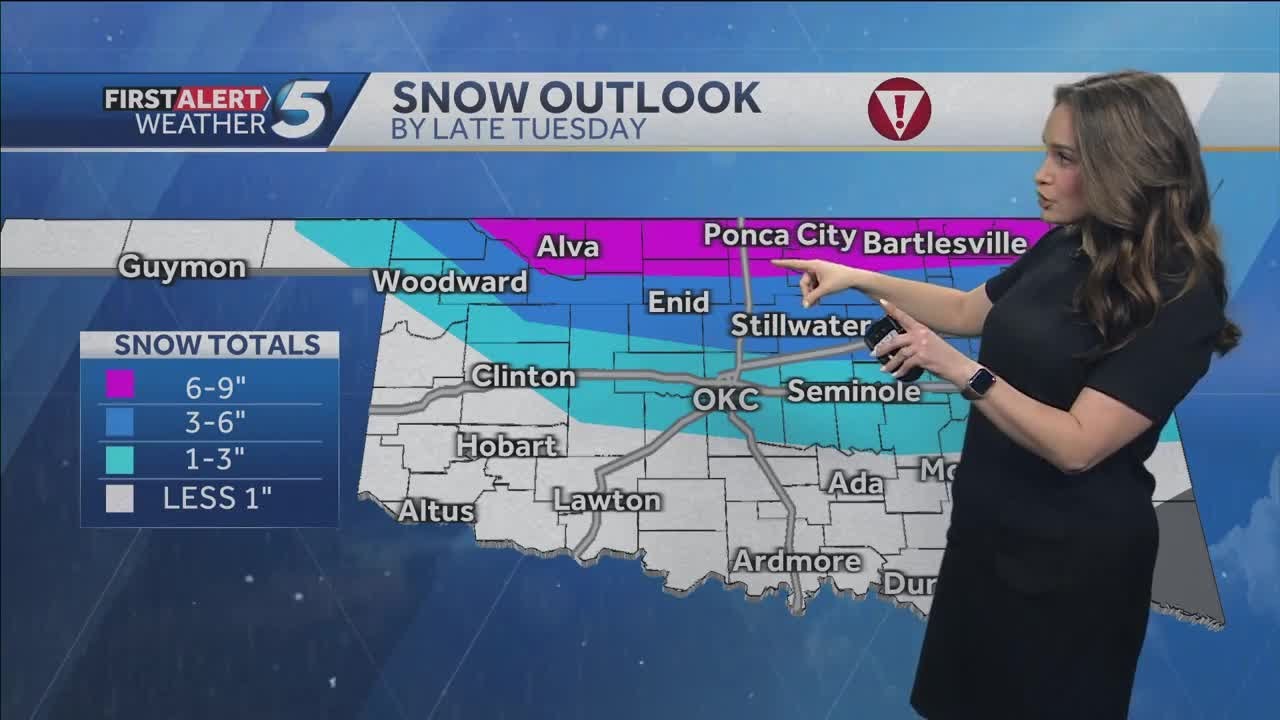 Breaking down snow and ice risk for Oklahoma as arctic blast moves in ...