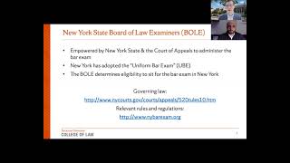 New York Bar Eligibility Advice (Syracuse Law and GBA Presentation)