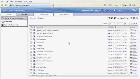 Cognos 10 Training - Creating Security Groups  - Part 20 of 30