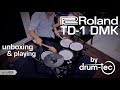 Roland TD-1 DMK electronic drums unboxing & playing by drum-tec