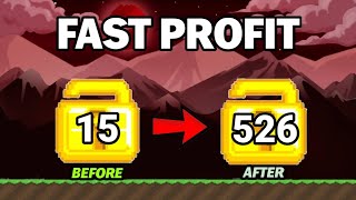THIS PRO LAZY PROFIT METHOD!! THE BEST PROFIT METHOD!!🤑 | Growtopia profit 2022 | Eps 8 | Growtopia screenshot 5