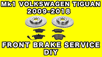 Front Brake Pads and Rotors Replacement | Mk1 VW Tiguan (2009 2010 2011 2012 2013 2014 2015-2018)