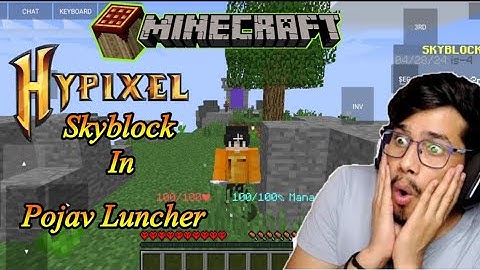 How to Play Hypixel Skyblock In Minecraft Pojav luncher | No Lag | Play in Mobile |