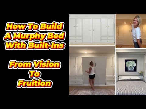 How To DIY Build A Murphy Bed with Built-Ins Using our Adjustable Bed Mechanism Kit - #murphybed - video from Create-A-Bed
