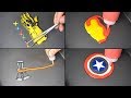 Marvel Heroes Weapons Pancake art - Thor Stormbreaker, Thanos Infinity gauntlet, Iron man