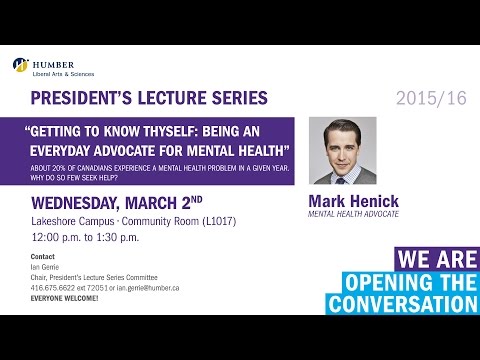 President's Lecture Series - Mark Henick