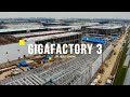 (June  18) Tesla Gigafactory 3 Pouring internal ground and installing basic piping equipment