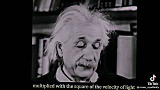 Albert Einstein Explaining His Formula