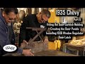 1935 chevy  cutting down garnish trim part 6