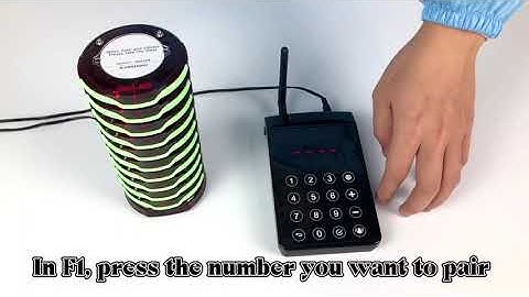 How to set the pager number, pair the pager with keypad for guest paging system(JT-932)