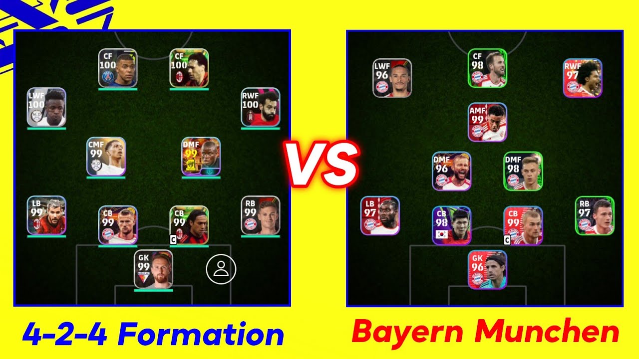 BEST Match 424 Formation vs Bayern Munchen SQUAD Division Match