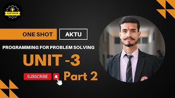 PPS Unit 3 part 2  with notes || BCS101 || Programming for problem solving || Relevant Engineering
