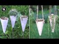 DIY - Gartenstecker/Blumenampel aus Beton | Betonkegel | Dachwurz | Hängepflanze | How to