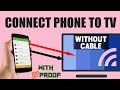 How To Connect phone to TV wirelessly ||Connect phone to TV without any cable💯%working with proof!!