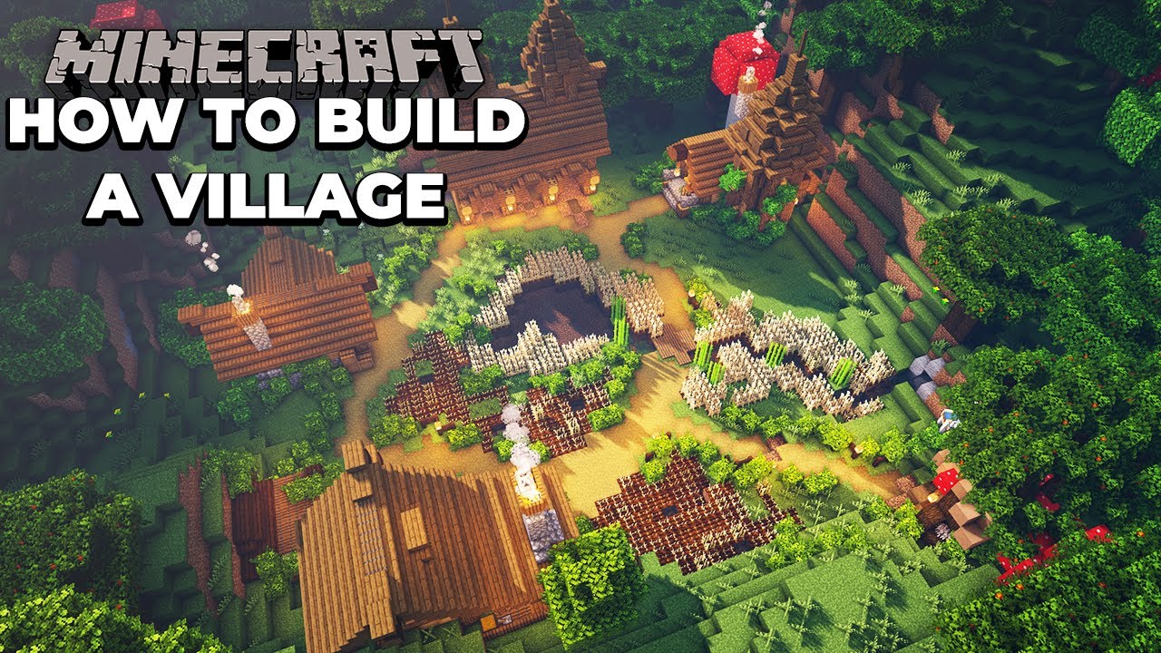 How to build your FIRST Village in Minecraft 23.235 Survival - YouTube