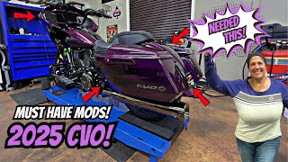 FIRST MODS TO HER 2025 HARLEY-DAVIDSON CVO ROAD GLIDE! *INEXPENSIVE*