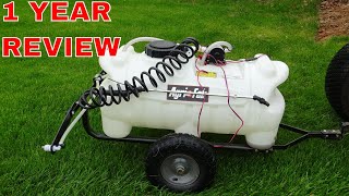 AgriFab Tow Behind Liquid Sprayer 1 Year Owner Review