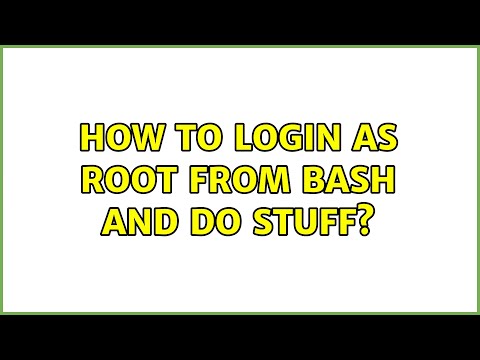 How to login as root from Bash and do stuff? (3 Solutions!!)