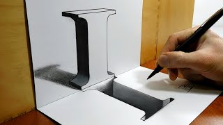 3D Trick Art on Paper, Letter I and its Hole