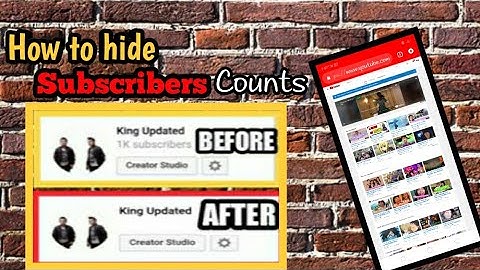 How to hide your Subscribers Counts | tagalog tutorial