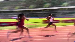 Heat 5 of the women 400m Rachel Joseph 50.93