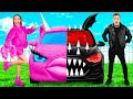 ピンクの車と黒い車のチャレンジ | いたずら戦争 ChallengeTeen