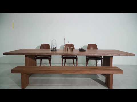 TITAN Dining Table Set ชุดโต๊ะไม้สักป่าธรรมขาติ เขาโต๊ะรุ่น TITAN