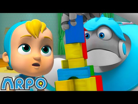 ARPO and Baby Daniel Build a Toy Tower! 